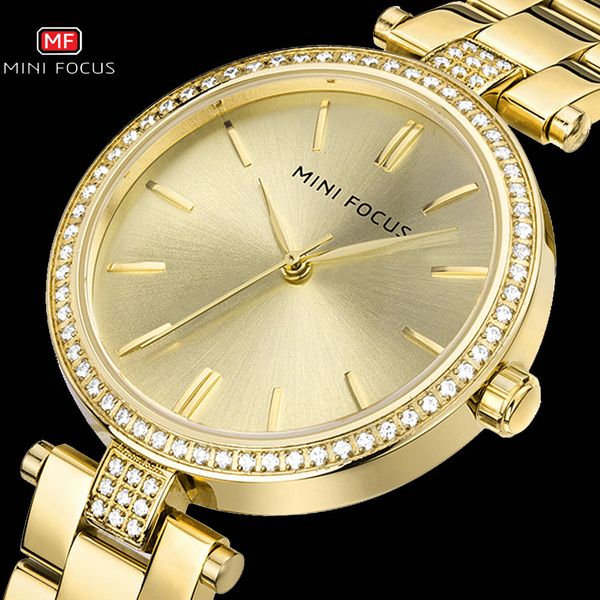 minifocus royal women watch 2018 quartz clock golden stainless steel strap crystal iced out design fashion wristwatch +gift box, Slivery;brown
minifocus royal women watch 2018 quartz clock golden stainless steel strap crystal iced out design fashion wristwatch +gift box, Slivery;brown