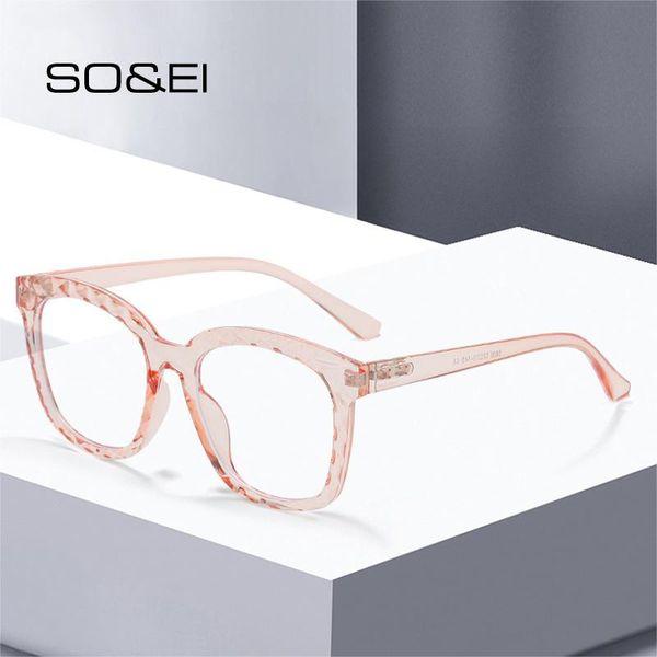 so&ei fashion square multi-cut crystal women optical glasses frame clear anti-blu-ray eyewear men spring hinge computer goggles, Black
so&ei fashion square multi-cut crystal women optical glasses frame clear anti-blu-ray eyewear men spring hinge computer goggles, Black