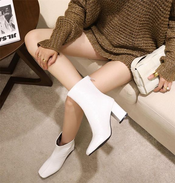 classics shoes women ankle boots square toe solid autumn winter 2020 high-heeled shoes side zip chunky high heels booties, Black
classics shoes women ankle boots square toe solid autumn winter 2020 high-heeled shoes side zip chunky high heels booties, Black