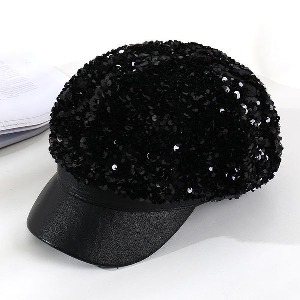 stingy brim hats autumn winter for women with sequins octagonal caps ladies casual woolen hat beret cap hr122305, Blue;gray
stingy brim hats autumn winter for women with sequins octagonal caps ladies casual woolen hat beret cap hr122305, Blue;gray