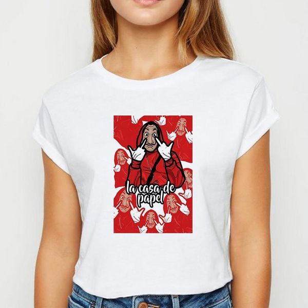 fashion la casa de papel tshirt loose spring summer funny printing t shirt harajuku female show thin o-collar t-shirt, White
fashion la casa de papel tshirt loose spring summer funny printing t shirt harajuku female show thin o-collar t-shirt, White