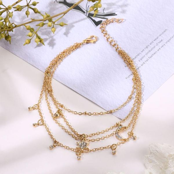 iparam vintage multilayer crystal anklet 2020 bohemia star moon pendant ankle leg sandal anklet jewelry pa qylgdz, Red;blue
iparam vintage multilayer crystal anklet 2020 bohemia star moon pendant ankle leg sandal anklet jewelry pa qylgdz, Red;blue
