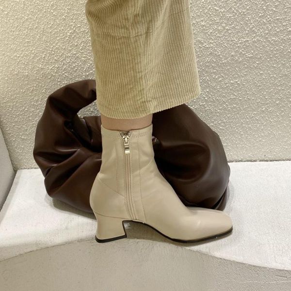 boots 2021 autumn women ankle beige pu leather shoes fashion zipper booties ladies botas mujer, Black
boots 2021 autumn women ankle beige pu leather shoes fashion zipper booties ladies botas mujer, Black