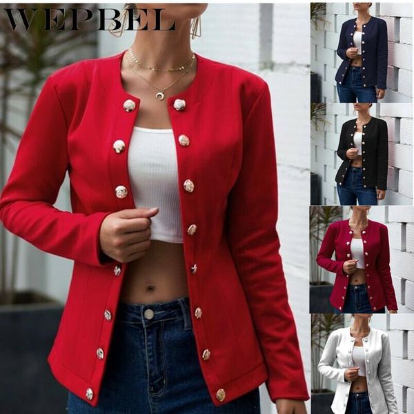 wepbel blazers fashion o-neck long sleeve solid color slim blazer jacket women's casual cardigan double breasted blazer jacket, White;black
wepbel blazers fashion o-neck long sleeve solid color slim blazer jacket women's casual cardigan double breasted blazer jacket, White;black