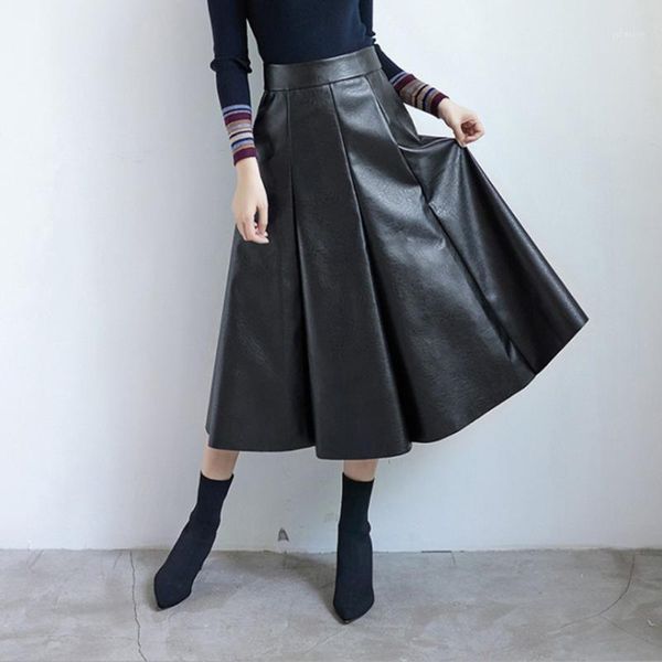 gothic women pu skirts soft leather new fashion woman spring autumn winter classic vintage pleated skirt office lady chic new1, Black
gothic women pu skirts soft leather new fashion woman spring autumn winter classic vintage pleated skirt office lady chic new1, Black