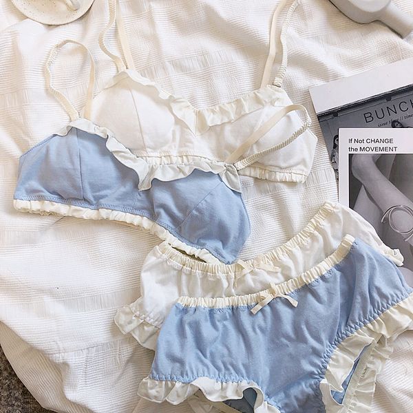 honviey vintage cotton cute underwear set wirepadded solid trangle cup ruffle comfortable push up panty and bra set c1211, Black;white
honviey vintage cotton cute underwear set wirepadded solid trangle cup ruffle comfortable push up panty and bra set c1211, Black;white