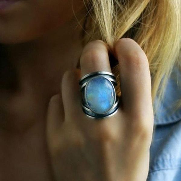 women big moonstone ring unique style silver gold color wedding jewelry promise engagement rings for women, Slivery;golden
women big moonstone ring unique style silver gold color wedding jewelry promise engagement rings for women, Slivery;golden