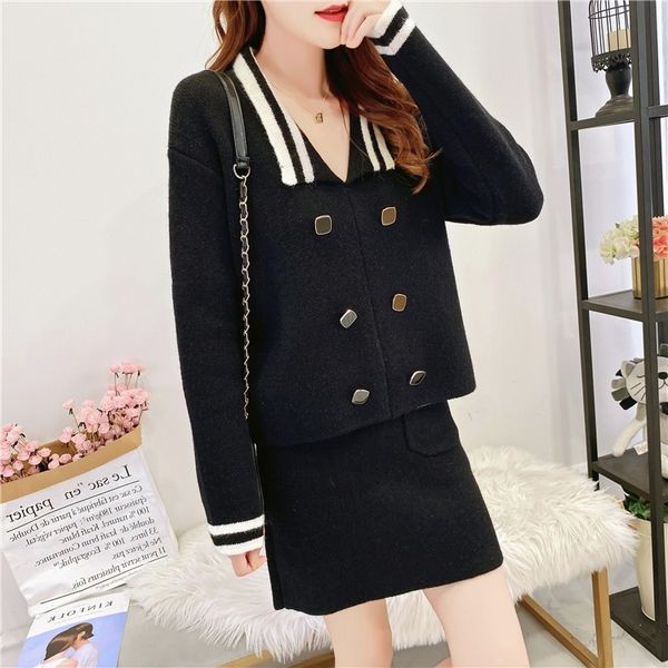 2021 new korean style short fragrance tender feminine temperament age-reducing amendment sweater bag hip skirt two parts set 7y5z, Gray
2021 new korean style short fragrance tender feminine temperament age-reducing amendment sweater bag hip skirt two parts set 7y5z, Gray