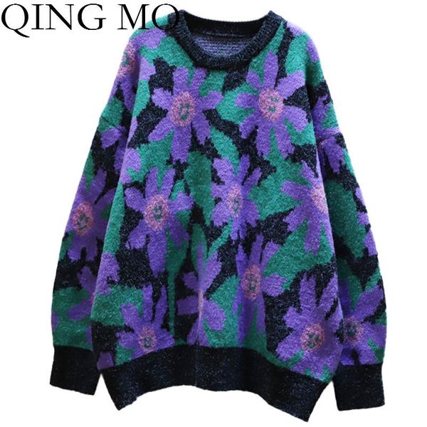 women's sweaters qing mo black brown floral print women sweater 2021 autumn winter thick plus size knitted coat pullover qyf207a, White;black
women's sweaters qing mo black brown floral print women sweater 2021 autumn winter thick plus size knitted coat pullover qyf207a, White;black