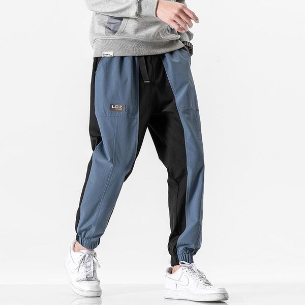 men's pants streetwear mens joggers patchwork casual slim men 2021 spring ankle-length trousers, Black
men's pants streetwear mens joggers patchwork casual slim men 2021 spring ankle-length trousers, Black