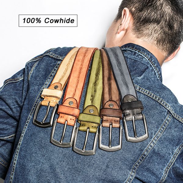medyla men belt alloy pin buckle advanced leather belts jeans casual original cowhide waistband youth belt handmade md567 201123, Black;brown
medyla men belt alloy pin buckle advanced leather belts jeans casual original cowhide waistband youth belt handmade md567 201123, Black;brown