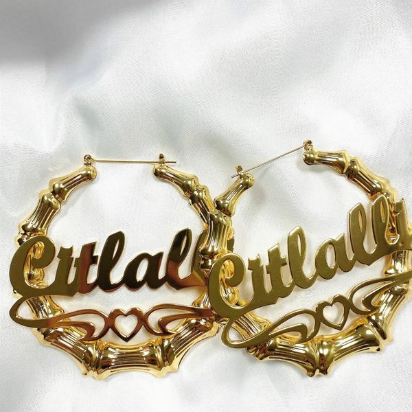 fashion custom earring bamboo earrings hoop gold personalize name earrings personalize letter earring for women gifts, Golden;silver
fashion custom earring bamboo earrings hoop gold personalize name earrings personalize letter earring for women gifts, Golden;silver