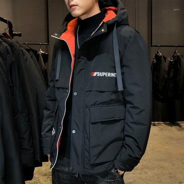 thermal winter parkas jackets thicken fashion warm big size streetwear vintage hooded puffy anorak casual coats long kk60mf1, Black 
thermal winter parkas jackets thicken fashion warm big size streetwear vintage hooded puffy anorak casual coats long kk60mf1, Black