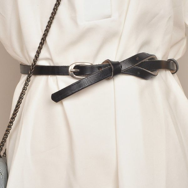 wind super soft women's fine versatile korean head small belt leather decorative knot, Black;brown
wind super soft women's fine versatile korean head small belt leather decorative knot, Black;brown