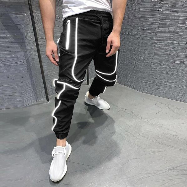 fashion men sports running trousers men's night running reflective trousers men's stretch slim pants #a3, Black
fashion men sports running trousers men's night running reflective trousers men's stretch slim pants #a3, Black