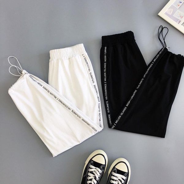 autumn hip hop black casual harem pants spring sport bf harajuku pants joggers ribbon women's sports pants, Black;white
autumn hip hop black casual harem pants spring sport bf harajuku pants joggers ribbon women's sports pants, Black;white