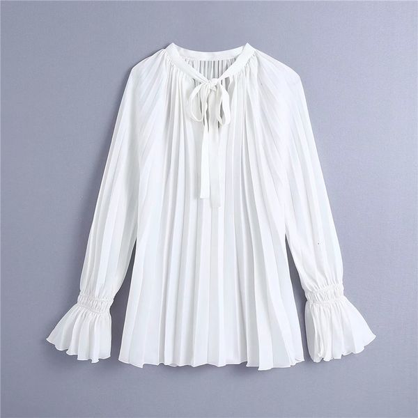 2021 new bow pleated white blouse women autumn o neck ruffle elastic cuffs long sleeve fashion elegant ladies blouses w1jm
2021 new bow pleated white blouse women autumn o neck ruffle elastic cuffs long sleeve fashion elegant ladies blouses w1jm