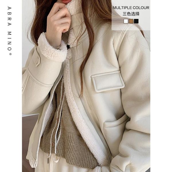 women's wool & blends line ab home the 2021 lambs coat more female qiu dong han edition fashion cloth leather brief paragraph, Black
women's wool & blends line ab home the 2021 lambs coat more female qiu dong han edition fashion cloth leather brief paragraph, Black