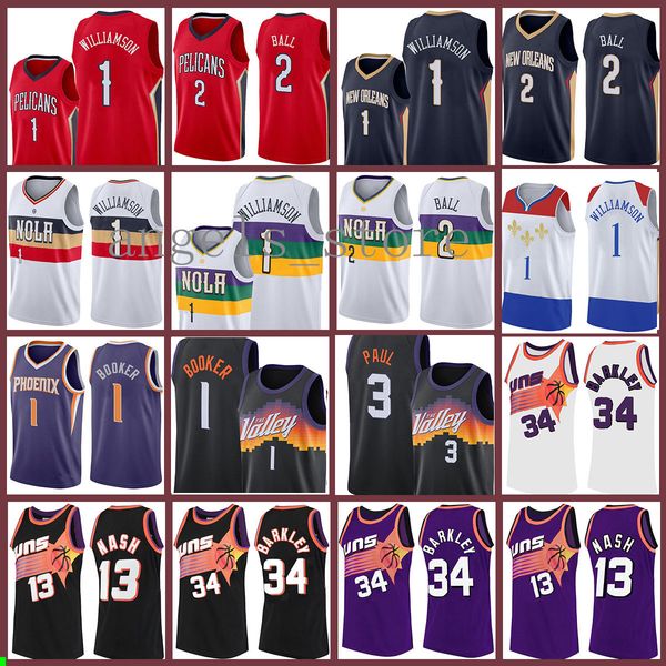 2021 new zion devin 1 williamson booker steve 13 nash basketball jersey chris lonzo paul ball new phoenix suns orleans pelicans, Black;red
2021 new zion devin 1 williamson booker steve 13 nash basketball jersey chris lonzo paul ball new phoenix suns orleans pelicans, Black;red