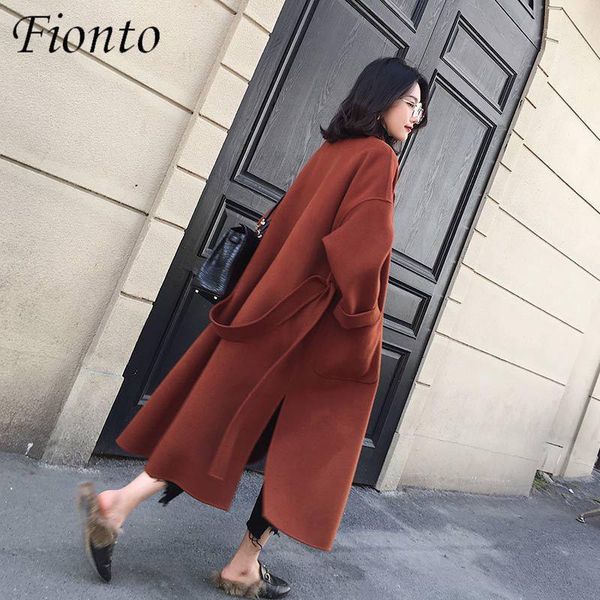 fionoto woolen coat female 2020 autumn winter casual new v-neck winter coat belt double-sided thick woolen warm overcoat1, Black
fionoto woolen coat female 2020 autumn winter casual new v-neck winter coat belt double-sided thick woolen warm overcoat1, Black