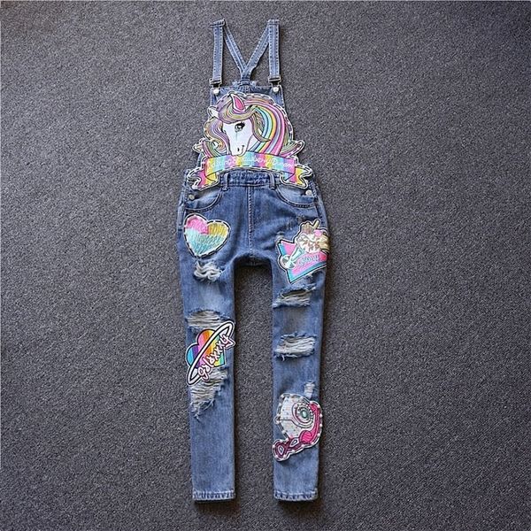 european fshion horse embroidery denim jumpsuit hole loose beaded jean pants casual women rompers overalls y200422, Black;white
european fshion horse embroidery denim jumpsuit hole loose beaded jean pants casual women rompers overalls y200422, Black;white