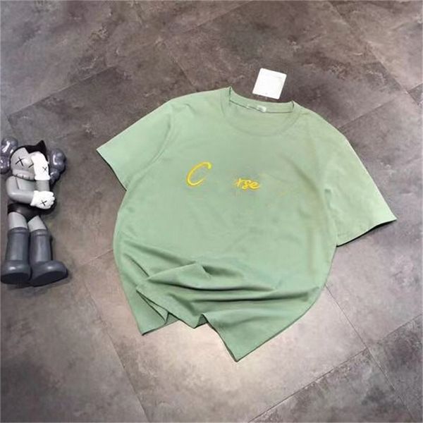 2022 factory wholesale new summer women's gold thread three-dimensional embroidery mint green t-shirt round neck loose and thin regular, White
2022 factory wholesale new summer women's gold thread three-dimensional embroidery mint green t-shirt round neck loose and thin regular, White
