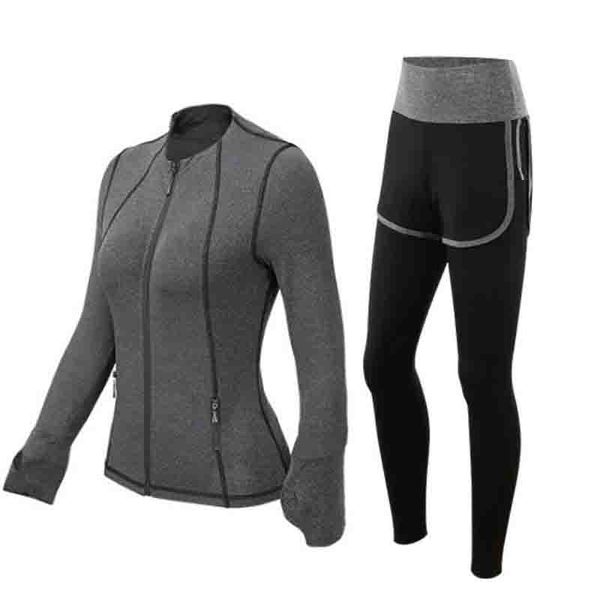 womens tracksuits fashion two piece yoga set slim active suits women sports and leisure suit 3 colors size s-2xl, Gray
womens tracksuits fashion two piece yoga set slim active suits women sports and leisure suit 3 colors size s-2xl, Gray