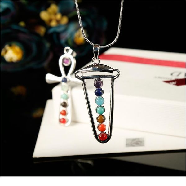 1pc stylish lovely colourful natural pendant jewelry pendant necklace seven chakras healing crystals send couples jllasc, Black
1pc stylish lovely colourful natural pendant jewelry pendant necklace seven chakras healing crystals send couples jllasc, Black