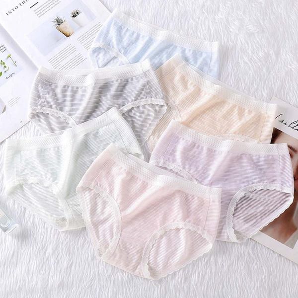 women's panties lace breathable ice silk underpants mid-waist seamless antibacterial underwear solid color striped briefs, Black;pink
women's panties lace breathable ice silk underpants mid-waist seamless antibacterial underwear solid color striped briefs, Black;pink