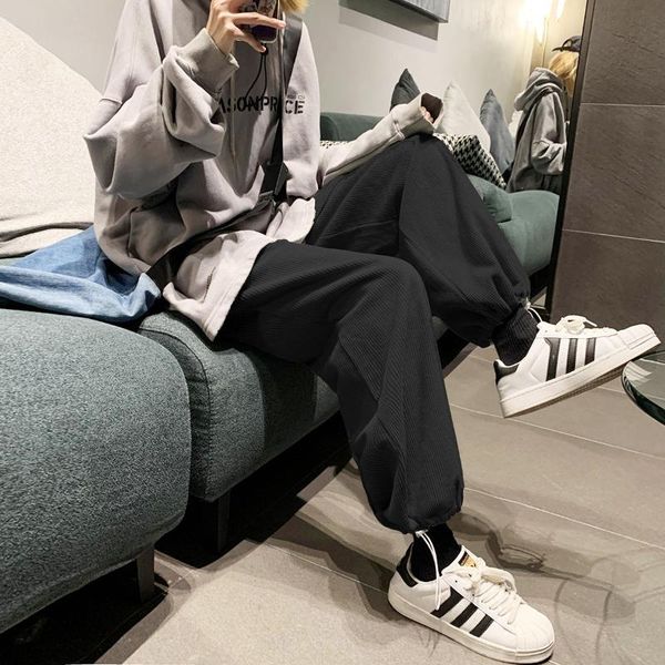 men's pants winter women fashion wide-leg mid waist straight style thicken corduroy retro casual korean hip-hop trousers streetwear, Black
men's pants winter women fashion wide-leg mid waist straight style thicken corduroy retro casual korean hip-hop trousers streetwear, Black