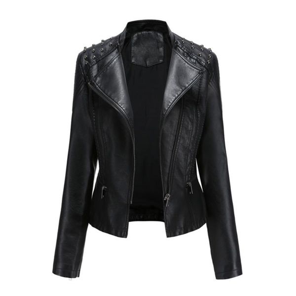 women's leather & faux women slim cool lady pu jackets sweet female zipper femme outwear coat plus size short jacket veste, Black
women's leather & faux women slim cool lady pu jackets sweet female zipper femme outwear coat plus size short jacket veste, Black