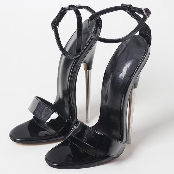 7quot super high heel sandals stiletto metal heels open toe ankle straps women fetish shoes14839548, Black
7quot super high heel sandals stiletto metal heels open toe ankle straps women fetish shoes14839548, Black