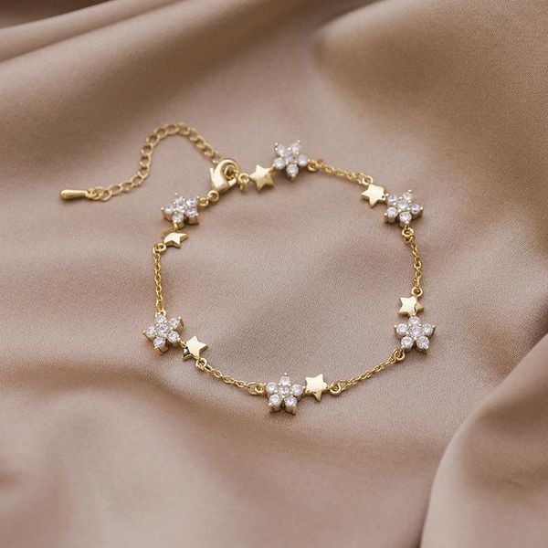bracelet for women simple zircon flower boudoir bracelet five pointed star student jewelry wholesale, Black
bracelet for women simple zircon flower boudoir bracelet five pointed star student jewelry wholesale, Black