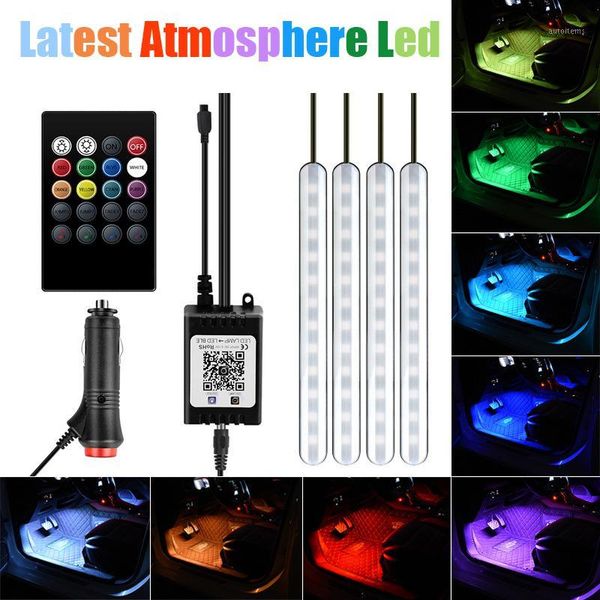car atmosphere light foot light usb/cigarette lighter remote control app interior decorative ambient led lamp strip 20201 
car atmosphere light foot light usb/cigarette lighter remote control app interior decorative ambient led lamp strip 20201