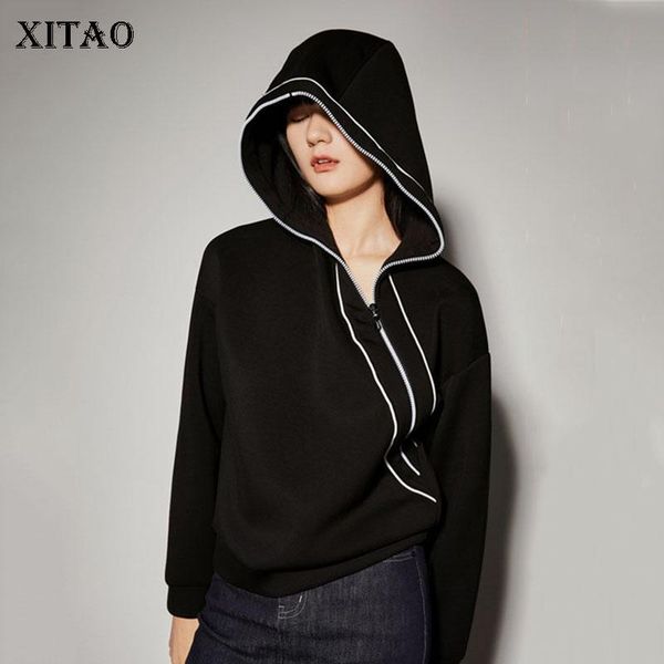 xitao stripe contrast color women sweatshirt autumn and winter the new casual hooded collar loose fashion all-match zy3185, Black
xitao stripe contrast color women sweatshirt autumn and winter the new casual hooded collar loose fashion all-match zy3185, Black