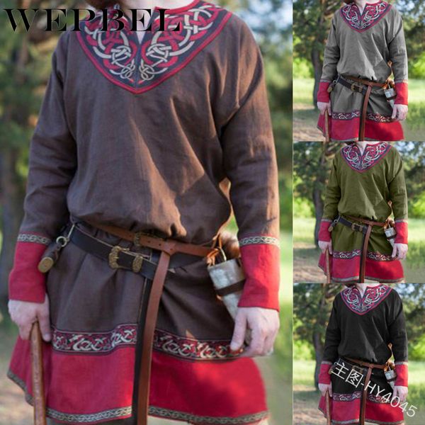 men shirt robe vikings celtics norman warrior pirate knight male medieval costume ethnic cosplay tunic dress q1210, White
men shirt robe vikings celtics norman warrior pirate knight male medieval costume ethnic cosplay tunic dress q1210, White