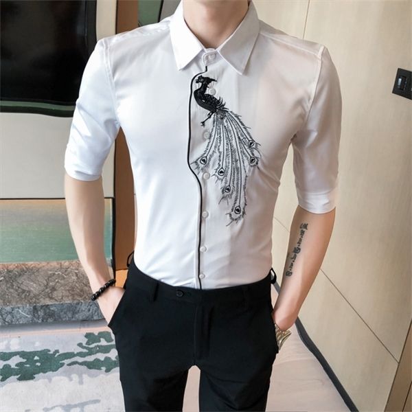 men's summer 2020 british embroidery slim fit stylish shirts for camisa masculina social men short sleeve shirt c1212, White;black
men's summer 2020 british embroidery slim fit stylish shirts for camisa masculina social men short sleeve shirt c1212, White;black