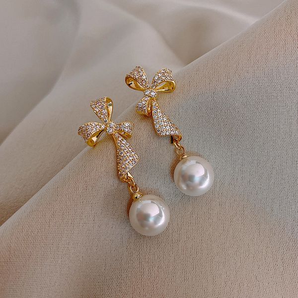 metal trendy water drop women dangle earrings korean bow earrings pearl earrings new style female jewelry, Silver
metal trendy water drop women dangle earrings korean bow earrings pearl earrings new style female jewelry, Silver