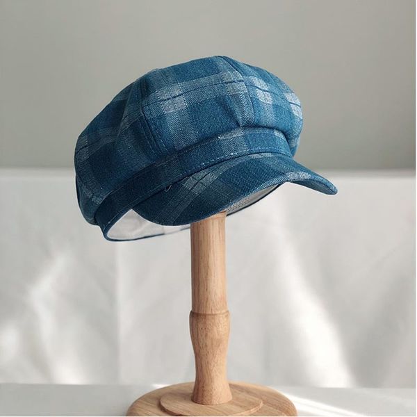 fibonacci new spring summer octagonal cap men women plaid beret retro visor artist hat 201216, Blue;gray
fibonacci new spring summer octagonal cap men women plaid beret retro visor artist hat 201216, Blue;gray