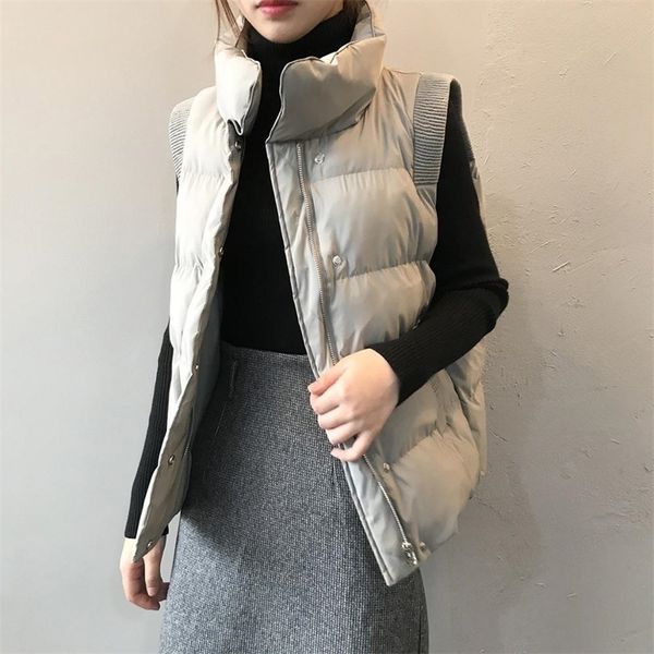 vest winter new stand-up collar cotton vest female korean version loose and thin sleeveless warm waistcoat 9840 201031, Black;white
vest winter new stand-up collar cotton vest female korean version loose and thin sleeveless warm waistcoat 9840 201031, Black;white