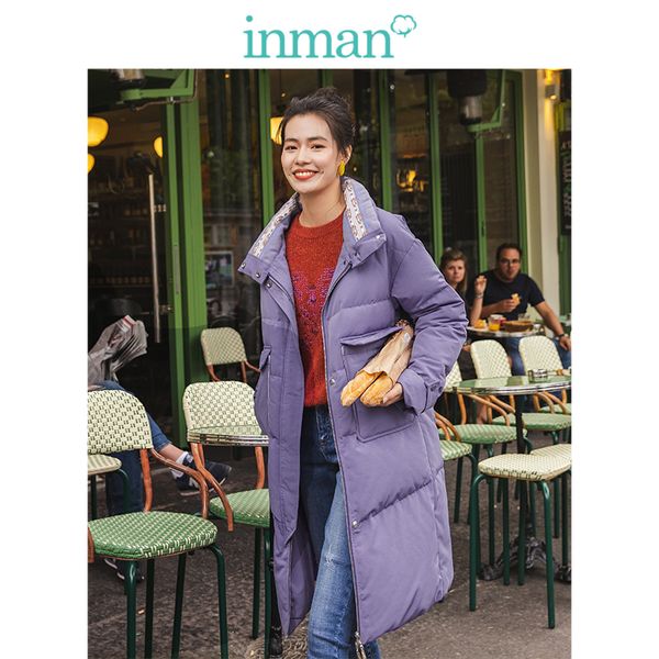 inman winter stand up collar multipurpose pocket solid warm women long down coat 201023, Black
inman winter stand up collar multipurpose pocket solid warm women long down coat 201023, Black