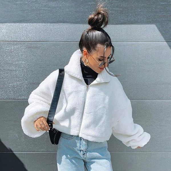 women's jackets 2021 f/w lambswool coat women casual white fur teddy hoodie furry soft faux lamb zipper overcoat loose short cardigan, Black;brown
women's jackets 2021 f/w lambswool coat women casual white fur teddy hoodie furry soft faux lamb zipper overcoat loose short cardigan, Black;brown
