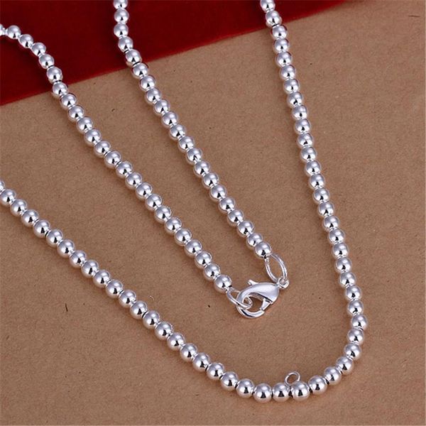 fashion silver color 4mm beads necklace charm for women men wedding gift trends jewelry noble cute n114 h bbyifz
fashion silver color 4mm beads necklace charm for women men wedding gift trends jewelry noble cute n114 h bbyifz
