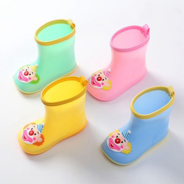 super cute clown pattern new baby rainboots toddler waterproof kids shoes childhood school student boys girls water shoes d05111 q1216, Black;grey
super cute clown pattern new baby rainboots toddler waterproof kids shoes childhood school student boys girls water shoes d05111 q1216, Black;grey