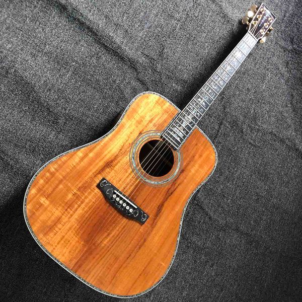 custom 41 inch solid koa wood acoustic electric guitar all real abalone ebony fingerboard
custom 41 inch solid koa wood acoustic electric guitar all real abalone ebony fingerboard