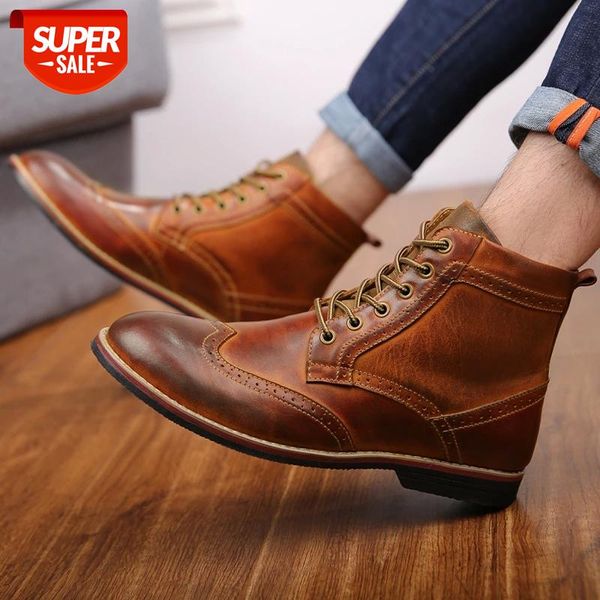 2020 autumn new men boots big size 38-47 vintage brogue college style men shoes casual fashion lace-up warm boots for man brown #l93u
2020 autumn new men boots big size 38-47 vintage brogue college style men shoes casual fashion lace-up warm boots for man brown #l93u