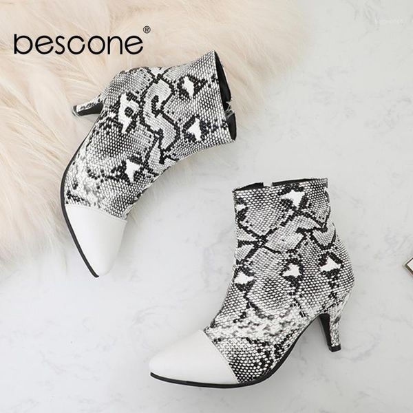 boots bescone pointed toe women mid-calf winter handmade warm zipper thin heel shoes fashion snake pattern ladies bm2251, Black
boots bescone pointed toe women mid-calf winter handmade warm zipper thin heel shoes fashion snake pattern ladies bm2251, Black