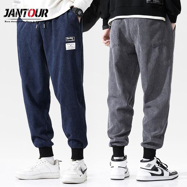 men's pants 2021 plaid corduroy harem men trousers casual joggers blue grey sweatpants hip hop streetwear male m-3xl, Black
men's pants 2021 plaid corduroy harem men trousers casual joggers blue grey sweatpants hip hop streetwear male m-3xl, Black