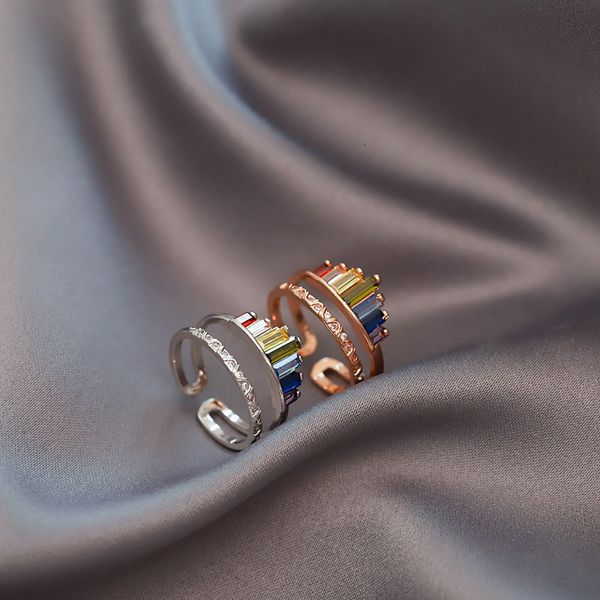 korean 2020 new fashion simple versatile micro inlaid zircon color crown index finger joint women's tail ring jewelry, Silver
korean 2020 new fashion simple versatile micro inlaid zircon color crown index finger joint women's tail ring jewelry, Silver