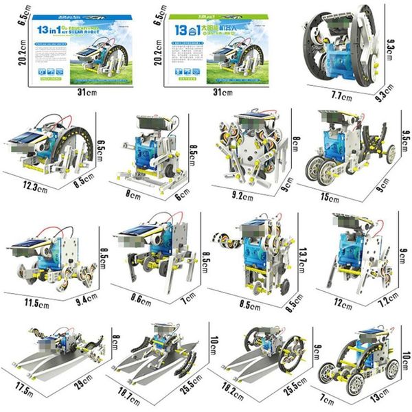 13 in 1 solar powers robot diy kit toy educational science experiment technology toys for boys and girls sticker stem toys q0115
13 in 1 solar powers robot diy kit toy educational science experiment technology toys for boys and girls sticker stem toys q0115